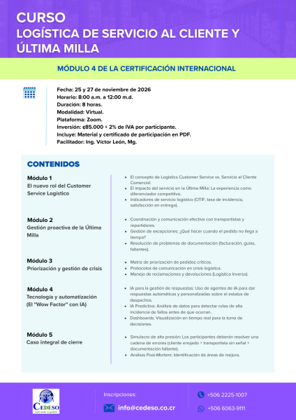 Logistica de servicio al cliente y ultima milla