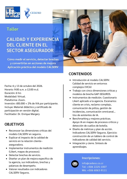 Calidad y experiencia del cliente en el sector asegurador
