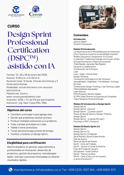 Design Sprint Professional Certification asistido con IA