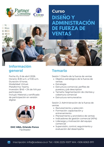 Diseno y administracion de fuerza de ventas