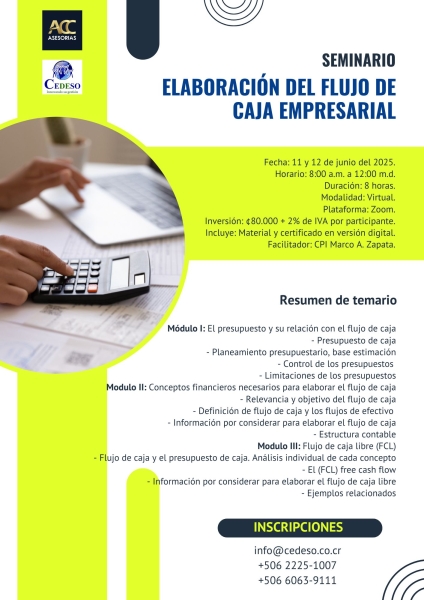 Elaboracion del flujo de caja empresarial - 2025