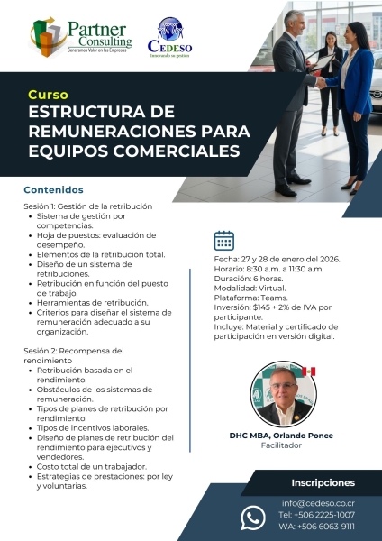 Estructura de remuneraciones para equipos comerciales