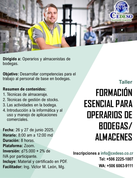 Formacion esencial para operarios de bodegas - V1