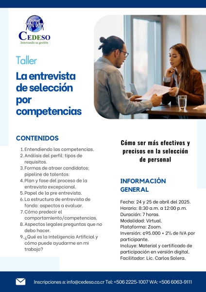 La entrevista de seleccion por compentencias - 2025