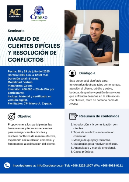 Manejo de clientes dificiles y resolucion de conflictos