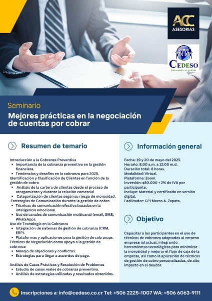 Mejores practicas en la negociacion de cuentas por cobrar