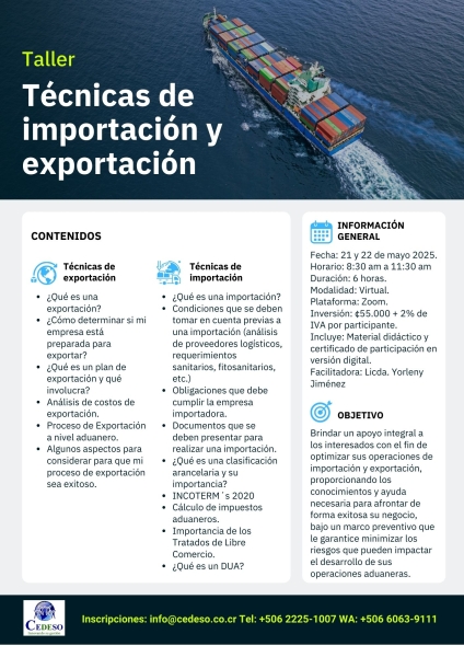 Tecnicas de importacion y exportacion